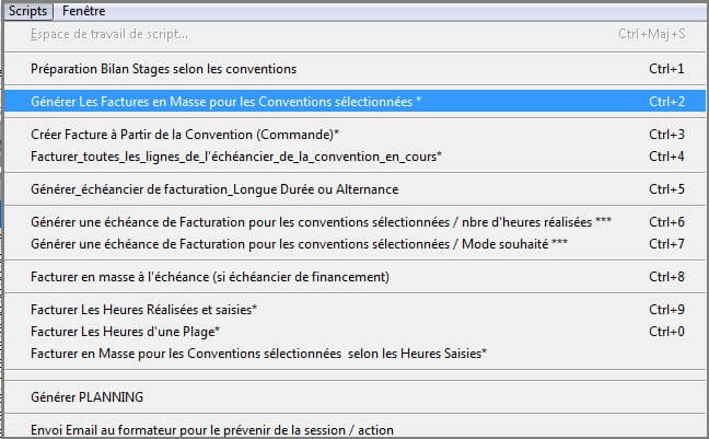 Convention Facturation en masse