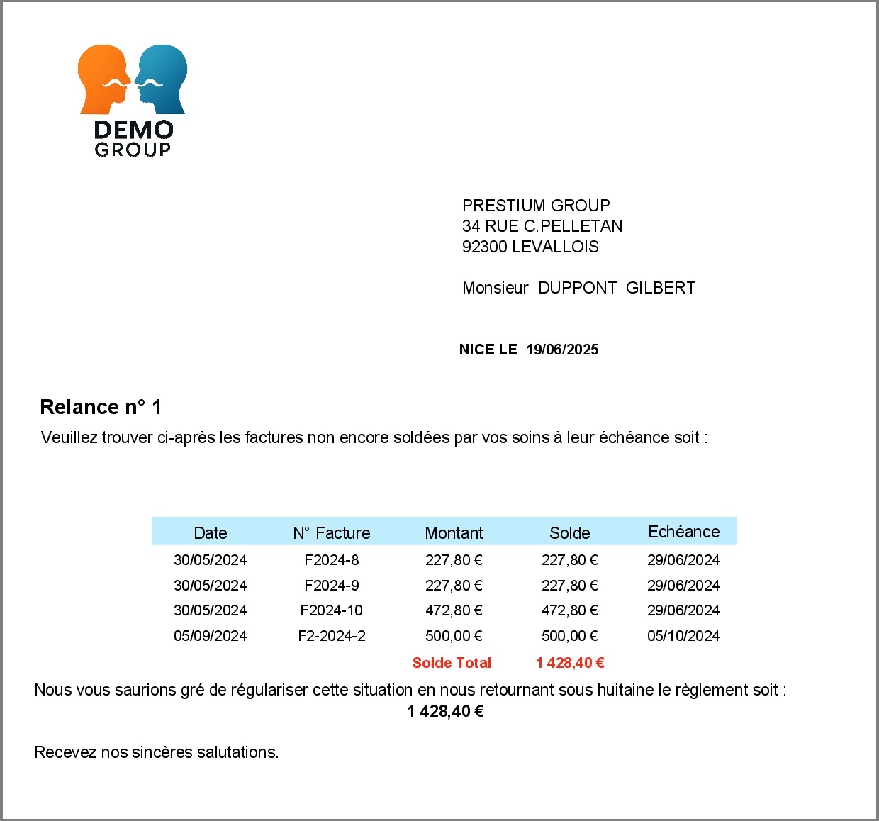Factures - Reporting
