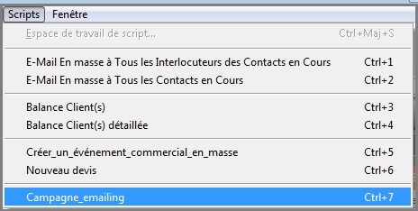 Paramètres - Campagne Emailing