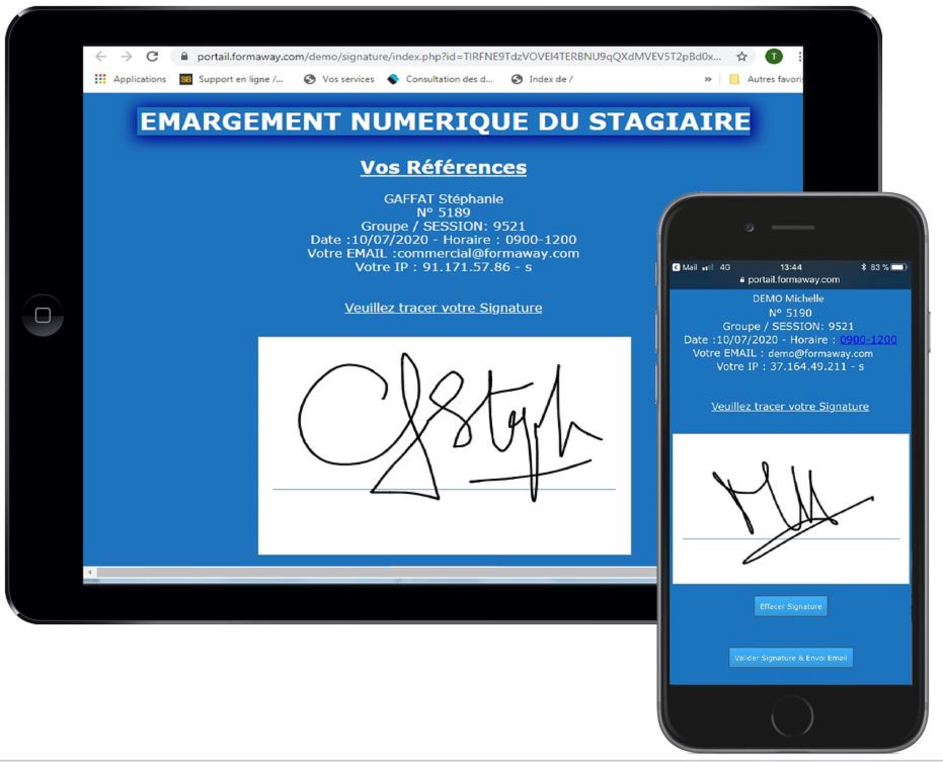Signature support mobile