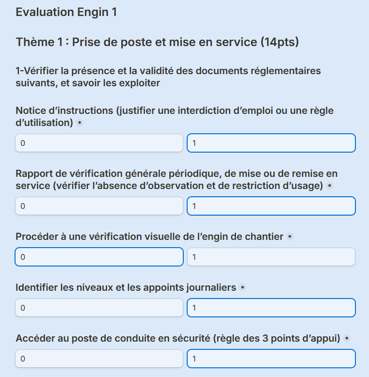 Evaluation CACES du testeur